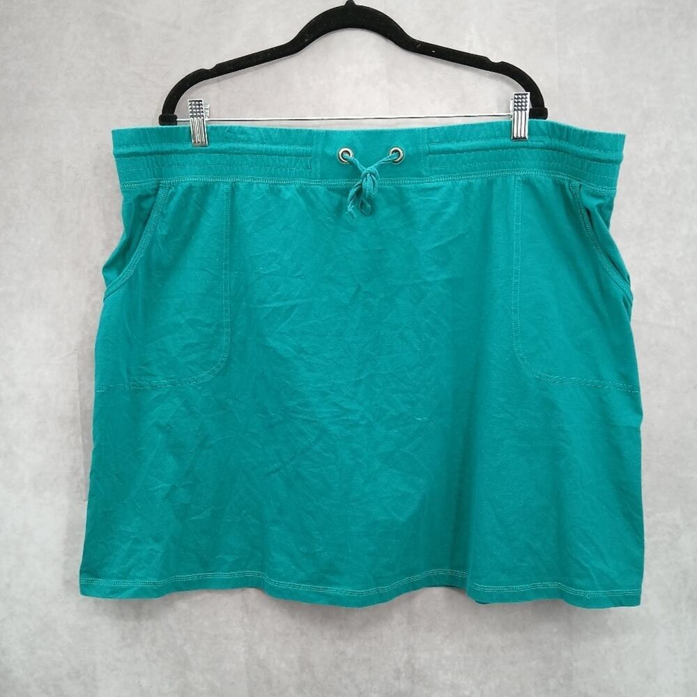 Merona Green Mini Skirt‎ Pull On Tie Bottoms Plus Size 2XL